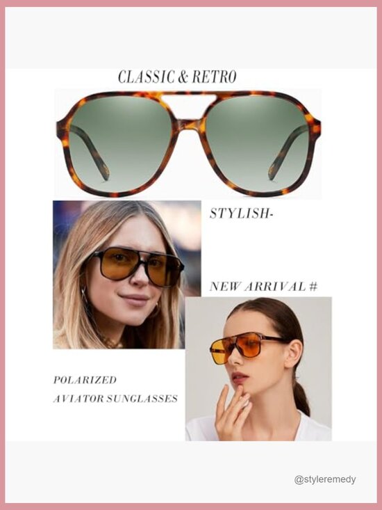 Retro Polarized Aviator Sunglasses Classic 70s Vintage Square Frame main image 6